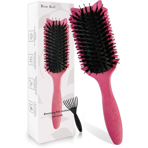 3-teiliges Sleek Bun Bürsten-Set – Doppelseitige Bürste, Borstenbürste Und Rattenschwanzkamm