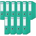 Donau Binder Lever Arch File/Folder Slim Pack of 10 / DIN A4 / 5cm / 10 Pcs/Black/Plastic Cover PP/Cardboard Paper