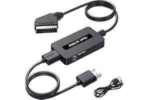 Kirolle Scart auf HDMI Konverter, Scart zu HDMI Konverter für Sky/DVD/STB zur Anzeige auf HDTV