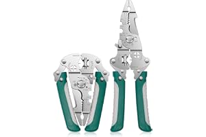 Wire Stripper and Cutter Tool Multifunctional Electrical Wire Stripping, Crimping & Cutting Pliers with Ergonomic Grip for Electricians & DIY Multi-Gauge Wire Compatibility
