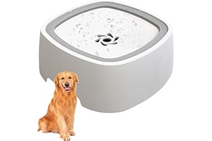 Sufubyte Bebedero Perro Antigoteo, Platos para Perros, Bebedero Antigoteo Flotante para Perros o Gatos 1L, Sin Derrames, para Perros y Gatos, A Prueba de Polvo, Antivuelco Automático, Portátil
