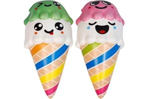 ANBOOR 2 Stücke Squishies Set Spielzeug Squeeze Eiscreme Kawaii Langsam steigende duftende Kinderspielzeug Geschenke Süßes Essen Sammeln