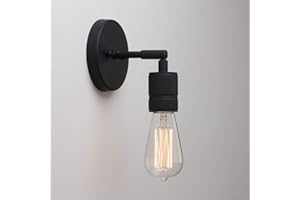 Yosoan Lighting Vintage Up/Down Wall Light Industrial Antique Wall Lamp Fitting Fixtures,Wall Sconce Edison Lamp for Kitchen, Hall, Dining Room, Bedroom,Bar, Restaurants, Coffee Shop (Black)