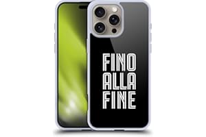 Head Case Designs Licenza Ufficiale Juventus Football Club Fino alla Fine Nero Tipo Custodia in Gel [Protezione di Grado Militare] Compatibile con Apple iPhone 16 PRO Max E Compatibile con MagSafe
