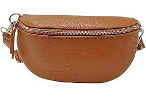 MAURO PELLETTERIA Marsupio Donna Pelle, Marsupio Donna Elegante, Cintura Regolabile, Vera Pelle Made in Italy, Modello Easy