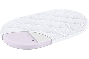 KINDERWAGEN-Matratze Brise Light passend für Hartan | 33 x 78 x 6 cm, oval