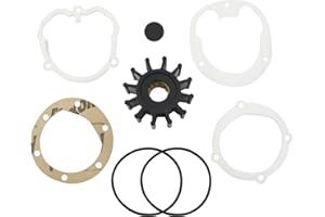 XRmarine 1210-0001 Flexible Water Pump Impeller Kit 09-1027B for Jab-SCO John-Son and Yan-mar 129470-42530 Marine Engine Also Suitable for Vol-vo Penta 21951346