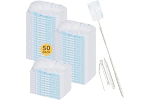 Loveco 51 Stück Staubmagnet Kompatibel für Swiffer Staubmagnet Nachfüllpack, Einweg Magnet Staubwedel für Swiffer Duster, zur Reinigen von Tierhaare Staub Schmutz (50 Tücher + 1 Teleskopstange)