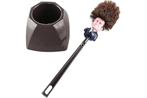 Pomrone Brosse De Toilette Macron, WC France Président Balai Toilettes Emmanuel Macron Humoristique Drôle Commandant Dans La Merde Original Trump Marron
