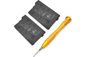 VALLEY OF THE SUN Batteria ricaricabile agli ioni di litio per PSP3000 PSP2000, ricambio a lunga durata, per console Sony PSP Slim serie 3000 e 2000, PSP-S110, 4 ore batterie al litio con indicatore basso + cacciavite,