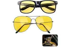 BAKEWHIZ 2 gafas de conducción de visión nocturna para hombre y mujer, gafas de conducción polarizadas, gafas de sol para astigmatismo, gafas de conducción nocturna, adecuadas para conducción nocturna