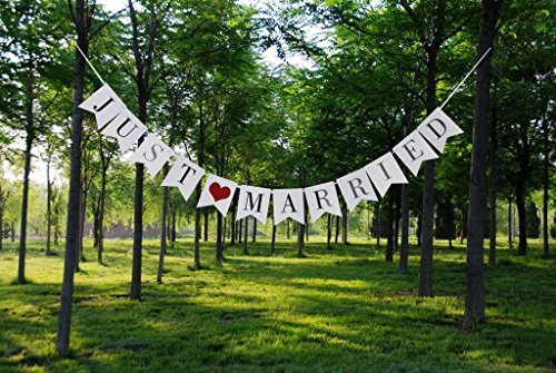 Just Married Hochzeit Braut Westlichen Parteidekoration für Auto Bunting Girlande Banner - 2