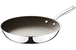 REDCHEF Padella In Acciaio Inossidabile, Padella In Ceramica 28 Cm Antiaderente Per Induzione Con Rivestimento In Ceramica Premium, Senza PTFE senza PFOA senza PFAS, Resistente Al Forno, Lavastoviglie