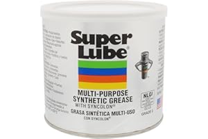 Super Lube 41160 Synthetic Grease (NLGI 2), 14.1 oz Canister, Translucent White by Super Lube