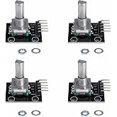 4pcs KY-040 Rotary Encoder Module, 360&deg; Rotary Encoder Module with Encoder and Potentiometer Button, Static Torque Sensor for