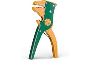VCELINK Pelacables Automático, 2-en-1 Pelacables Multifuncional de Ajuste Desmontaje del Alambre 0,2-6mm² para Pelar y Cortar Cables (Verde)