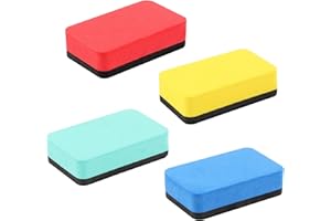 Henyall 4Pcs Whiteboard Eraser,EVA Magnetic Board Cleaner Eraser,Washable Drywipe Eráser,Wiper with Strong Magnet for Dry Erase Boards,Office/School Accessories (Fits Small & Large Whiteboards)