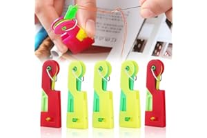 TRIFLETOPIA 5 Pcs Automatic Needle Threaders - DIY Threading Device - 2025 New Plastic Hand Sewing Needle Threaders for Sewing Needle Threader, Cross Stitch Accessories, and Sewing Machines
