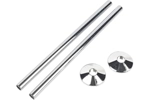 CSL-TECH 2 X 15mm X 300mm Chrome RADSNAPS Pipe Covers Collars Bathroom Radiators Heating Pipes