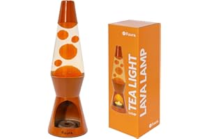 Fisura - Lámpara de Lava con Vela, Sin Electricidad, Terracota, Eco-Friendly, Regalo Original. 29 cm x 8,5 cm (Vela no Incluida)