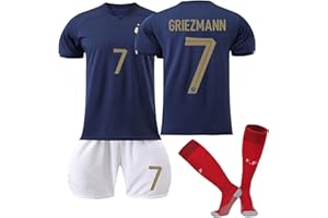 Resplend Maillot de Foot PSG Enfant Soccer Jersey Homme et Garçons Maillot de Football,22/23 Football T Shirt et Shorts, Garçon Vêtements de Football Extérieur avec Chaussette, Ensemble PSG Football
