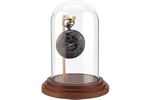 PH PandaHall Klocka glasdisplay kupol Cloche klocka display burk med krok dekorativ klocka display fodral med bas kupol monte