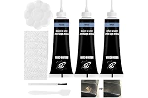 SMTelegance Crema de Reparación de Cuero 3 Piezas Crema Reparadora de Cuero Kit de Reparación de Cuero Adecuado para Asientos de Coche Ropa de Cuero y Reparación de Arañazos de Cuero (Negro)