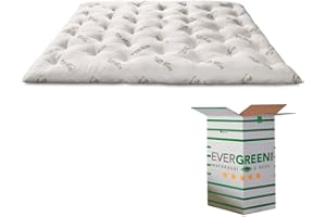 EVERGREENWEB MATERASSI & BEDS EVERGREENWEB MIGLIOR Topper Materasso Matrimoniale 140x200 Alto 8 cm in Memory Foam e Fodera Aloe Vera, Correttore Letto Rigido Coprimaterasso Imbottitura 100% Effetto Piuma Morbido Futon Ortopedico