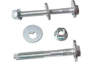 cantondz 2 Sets Lower Rear Suspension Toe Alignment Eccentric Bolt Nut Kit Compatible with VW Golf Passat Jetta & Audi A1 A3 TT TTRS 2005-2021 1K0505333A Long Style