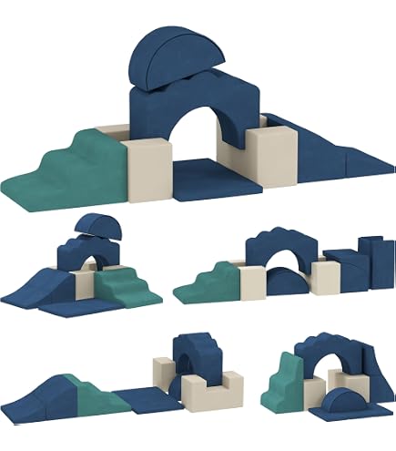 HOMCOM Modulo Motricità Bambini 6PCS Percorso Motricità Bambini In In Schiuma Epe Per Bambini In Eta Prescolare Multicolore~1vu03o3t9u001
