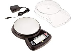 Jennings CJ-4000 Compact Digital Weigh Scale 4000g x 0.5g PCS JScale Black AC Adapter