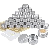 Foraineam 48 Stück Alu-Dosen Mit Schraubdeckel – Leere Metalldosen 60 Ml Für Lippenbalsam & Basteln