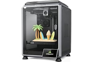 Creality K1C 3D officiell skrivare 2024 ny, 600 mm/s, kolfiberutskrift, AI-kamera, extruder och förbättrat kylsystem, automatisk höjningsfunktion (220 mm x 220 mm x 250 mm)