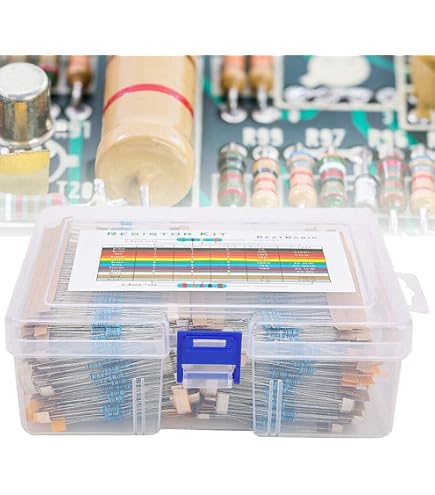 TOATELU Widerstand Sortiment Kit: 156 Werte 3120 StüCk Metallfilm Widerstand Komponenten Sortiment 1 Ohm - 10M Ohm 1/4W, Metallfilm Wiederständer Wiederstand für DIY-Projekte und Experimente