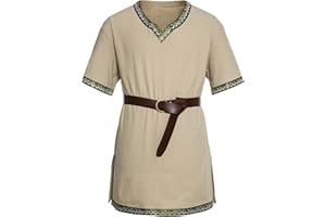 Gefomuofe Gilet médiéval pour homme, lilas, costume médiéval, costume d'Halloween, tunique, chemise à lacets, sans manches, manteau, costume victorien, lilas, cosplay