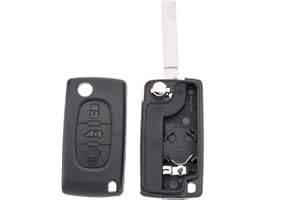 Viviance Voiture 3 Boutons Clés Fob Remove Case Shell avec Lame pour Peuge-ot 107 207 307 407 607 208 308 408 Citroen C2 C3 C4 C5 C6 C8 Berlingo Picasso
