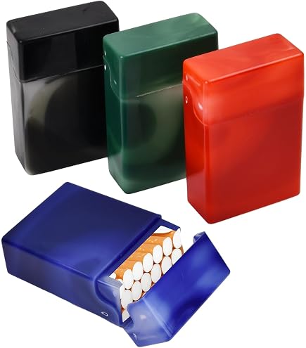Portasigarette L con e senza ponte per 18-20 sigarette, in plastica, marmorizzato, stabile e molto leggero (mescoliamo 2 colori con ponticello