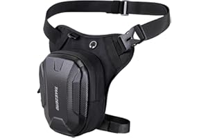 BANGDILS Borsa da coscia, borsa da gamba per moto impermeabile, borsa da gamba per uomo e donna, marsupio multifunzionale in EVA, espandibile per ciclismo, escursionismo, arrampicata e pesca