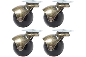 JIAN YA NA 4Pcs Roue De Roulette À Bille (1.5inch (40mm) -Aucun Frein)