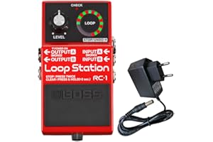 Boss RC-1 Loop Station Looper pedale + alimentatore Keepdrum 9 V