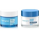 Neutrogena Hydro Boost Pack Water Gel 50 ml + Facial Night Cream 50 ml | With Hyaluronic Acid and NMF Complex, 24h Deep Hydra