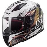 LS2, Rapid Boho Full Face Motorcycle Helmet White Black Pink XS