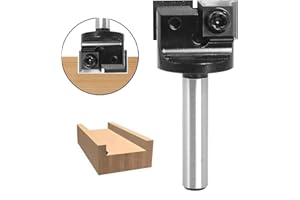 Sinoprotools Spoilboard Surfacing Router Bits 1/4" Shank, Mini Planer Bits with 2pcs Indexable Inserts,Slab Flattening & Rabbeting Flycutter Router Bit/Planing Bit 1" Cutting Dia.(D=1",I=12mm,S=1/4")