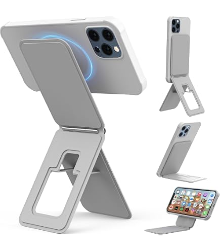 Magnetischer Handy-Ständer Aus Leder – Klappbar, Ultraflach | Für IPhone 12-16 & Andere Smartphones (mit Metallring)