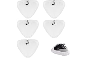 Babbblisio 5 Pcs Steam Mop Pads,Microfibre Cloth Cover Pads Compatible with Steam Mop and Handheld Steam Cleaner steam mop pads,steam mop pads triangle steam mop pads steam cleaner accessories