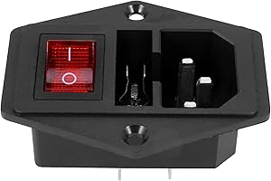 CESUO 3 broches IEC320 C14 interrupteur fusible & prise d'alimentation 10A 250V module d'extension