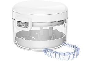 Retainer Rengöringsbehållare | Tandprotesbadrenare | ortodontisk Retainer Cleaner Case Aligner förvaringsbehållare med rengöring Retainer rengöringsbox med bricka bärbar