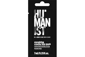 DELIA COSMETICS HUMANIST – Cura per Uomo – Maschera Viso Cremosa Energizzante – Idratante – Rassodante – Rinfrescante - Riduce la Fatica – Caffeina, Olio di Semi di Lino, Taurina Vegetale, Mentolo – 7 ml