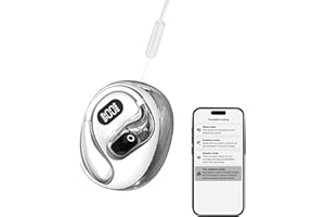 XMENHA AI Language Translation Earbuds Real Time Open Ear Bluetooth Earphones AI Translate Earpiece Translating Translator Headphones with Ear Hooks for iPhone Android