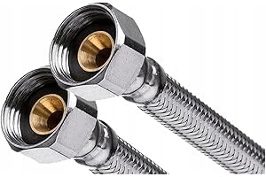 KNM TRADE Tuyau flexible 3/4 x 3/4 pouce – tuyau renforcé en acier inoxydable de 1200mm – raccord du tuyau au robinet